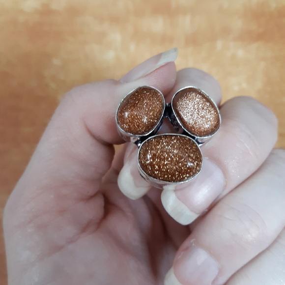 New Sunstone Sunsitara 925 Silver Ring. - Picture 1 of 8